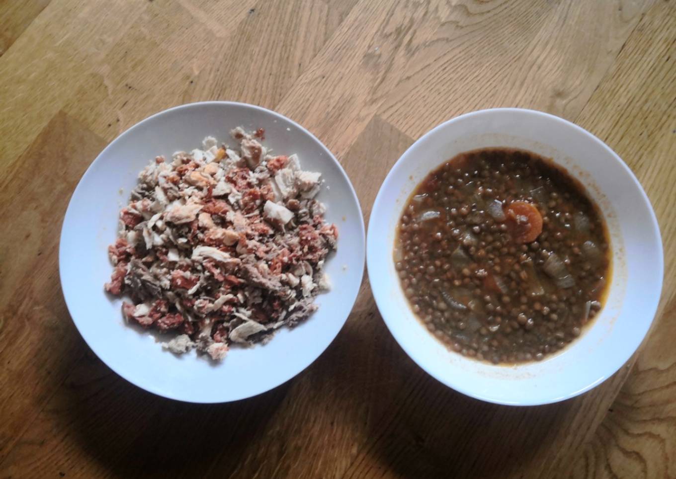 Lentejas y 'pringá' en olla exprés