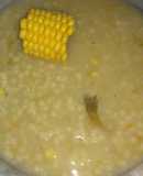 Sopa de avena y fideos, con verduras