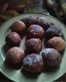 Bolas de fraile sin manteca rellenas de dulce de leche