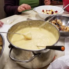 A picture of Cheesy Fruit Fondue.