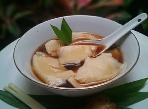 Foto resep Kembang tahu saus jahe (puding susu kedelai)