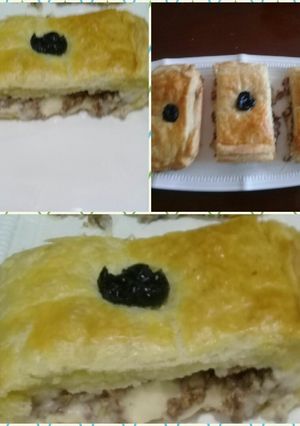 صورة لوصفة كوكا بالبيشاميل واللحم مرحي والجبن