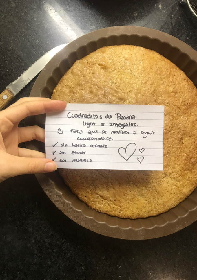 Una foto de Budín integral de banana