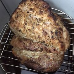A picture of Pork loinIn a pressure cooker.