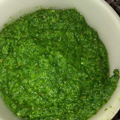 A picture of Raw mango coriander chutney.