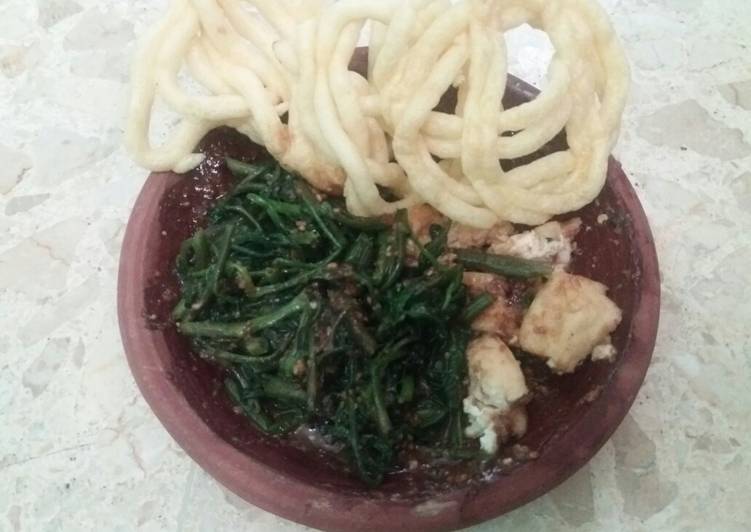 Resep Rujak kangkung minimalis Anti Gagal