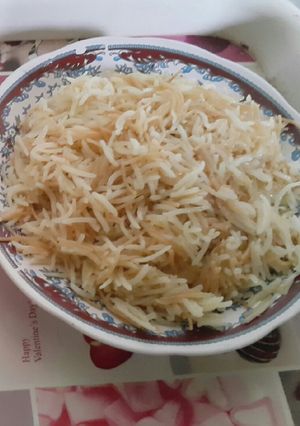 صورة لوصفة الرز بالشعيرية