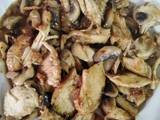 Υπόλοιπα ψητού κοτόπουλου με μανιτάρια