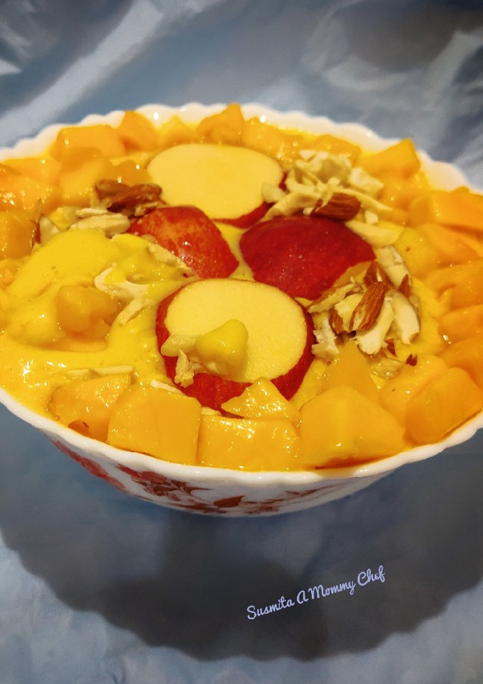 A picture of Mango custard.
