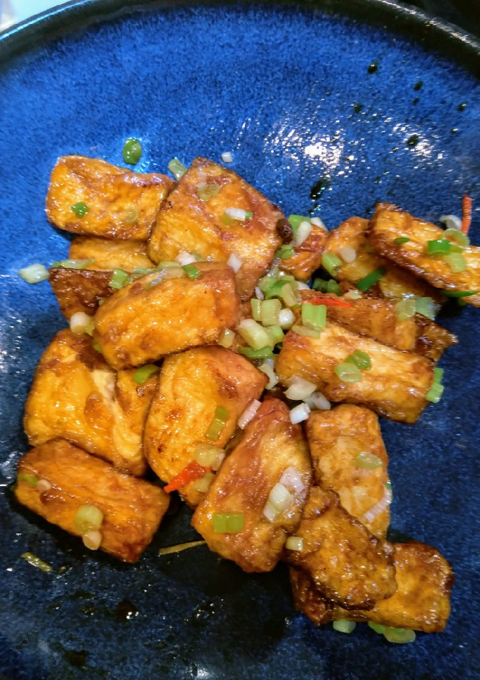 醬燒豆腐（低醣生酮餐）（方便素）（家常菜）（簡單料理） 的食譜成品照片