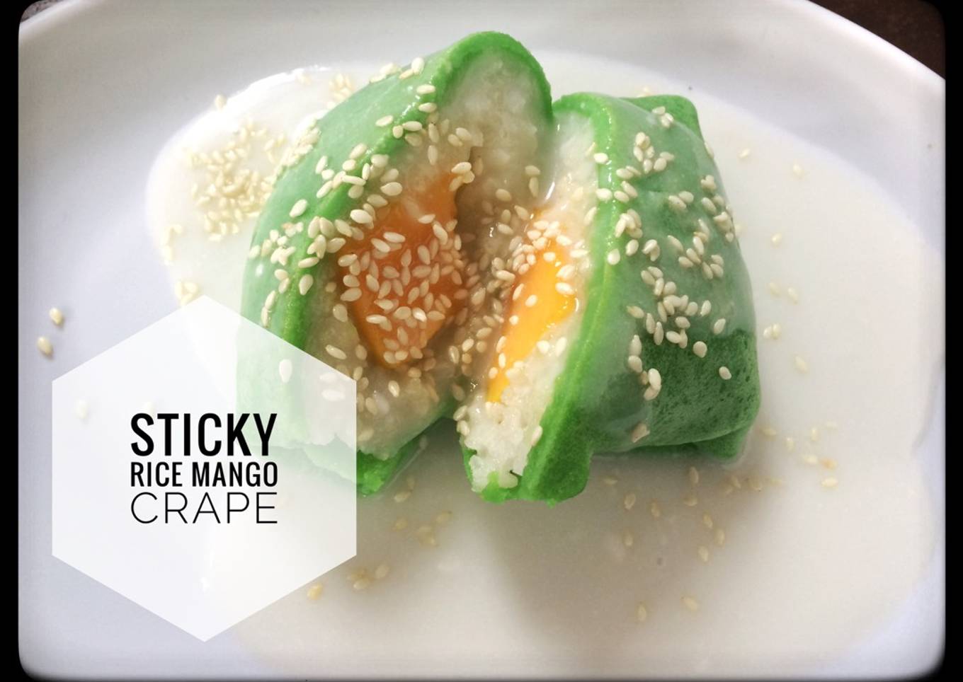 Mango sticky rice crape