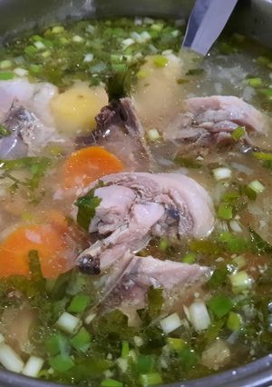 Foto resep Simple Chicken Soup / Sop Ayam Kampung Sederhana