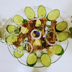 A picture of Green tawa tikka.