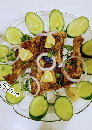 A picture of Green tawa tikka.