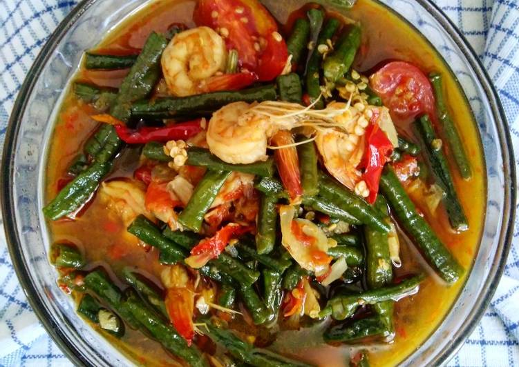 Oseng kuah kacang panjang & udang