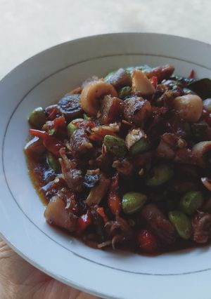 Foto resep Oseng Cumi Asin Pete