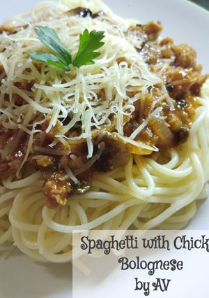 Foto resep Spaghetti with Chicken Bolognese