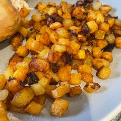 Crispy Roasted Diced Swede A picture of Crispy Roasted Diced Swede.