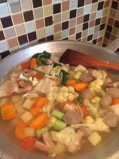 Foto resep Soup bakso sosis