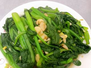 Món chay: Cải ngồng xào tỏi