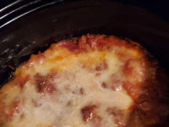 Recipe Slow Cooker Kalkun dan Sosis Lasagna which Delicious