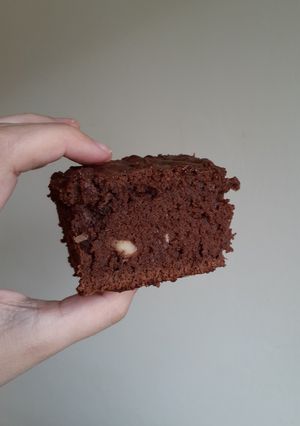 Una foto de Brownie húmedo