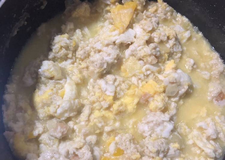 Bahan mengolah Telur masak susu - Makanan Anak 2 tahun yang simpel