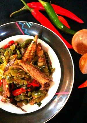 Foto resep Tumis pare ikan keranjang