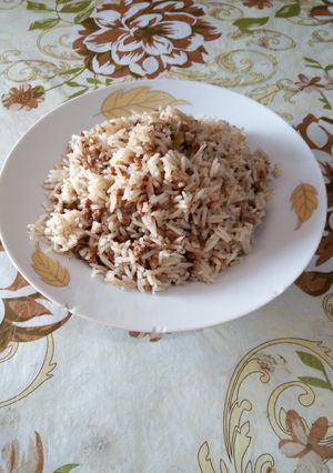 صورة لوصفة أرز بسمتي باللحم والفلفل الحلو