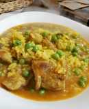 Arroz caldoso con Costillas, Morcilla y Guisantes