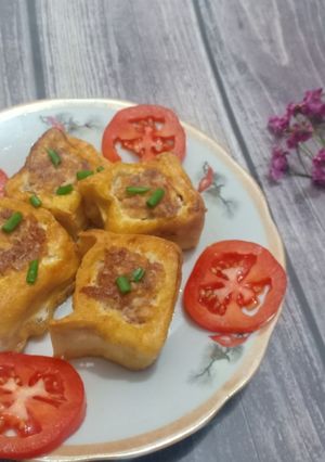 Hình của món Đậu nhồi thịt.