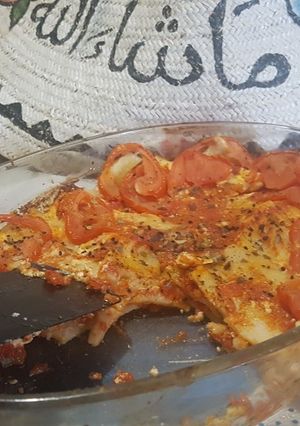 A picture of Tomatoes and herbs lasanya bake.