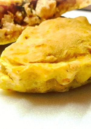 Una foto de Tarteletas de pollo con masa de zanahorias