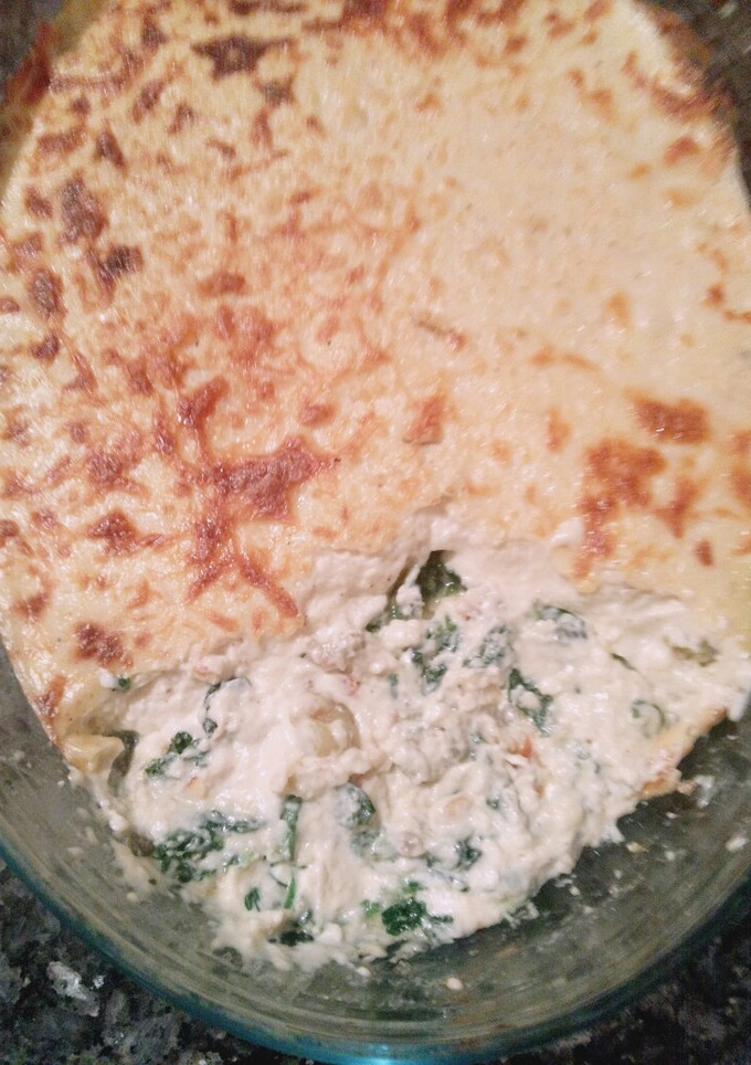 Una foto de Espinacas gratinadas