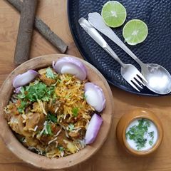 A picture of Mutton Biryani.