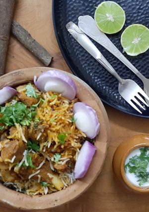 A picture of Mutton Biryani.