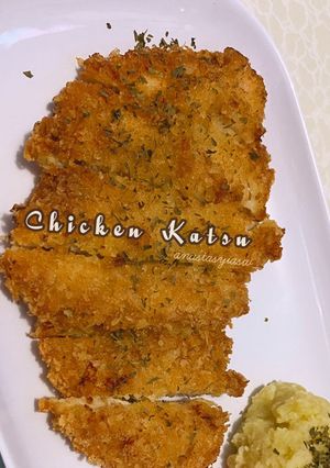 Foto resep Chicken Katsu, Mashed Potato, Salad