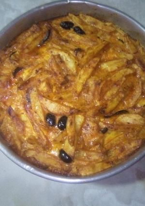 صورة لوصفة غراتان أو طاجين بونارين