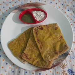 Cabbage paratha A picture of Cabbage paratha.