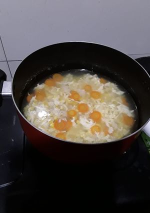 Foto resep Sop jagung ayam giling sederhana