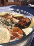Pan fried Salmon with creamy sauce