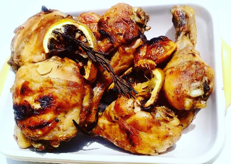 Lemon, garlic and rosemary chicken roast