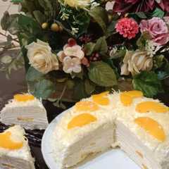 Mille crepes keju peach-レシピのメイン写真