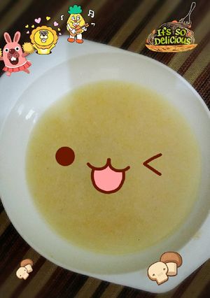 Foto resep MPASI 6 bulan : Bubur Nasi-Wortel-Jamur Champignon