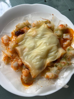 偽越南米紙披薩(氣炸鍋簡單做) 的食譜成品照片