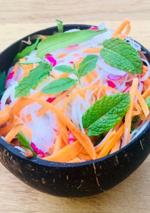 A picture of Vietnamese Noodle and Herb Salad.