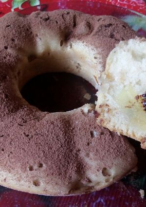 Una foto de Tortita de manzana y chocolate vegana