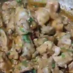 Afghani style chicken karahi A picture of Afghani style chicken karahi.