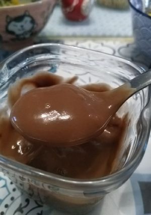 Une photo de Crème dessert chocolat au lait de coco