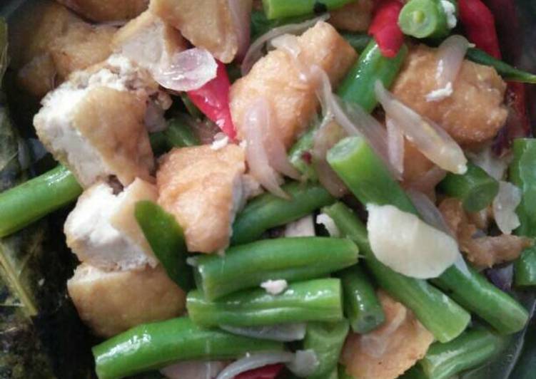 Cara Gampang meracik Tumis buncis tahu coklat yang Menggugah Selera